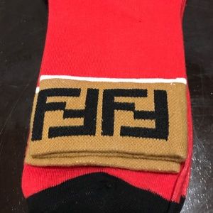 Used Fendi red socks